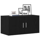 vidaXL fekete tölgy színű szerelt fa faliszekrény 80 x 39 x 40 cm