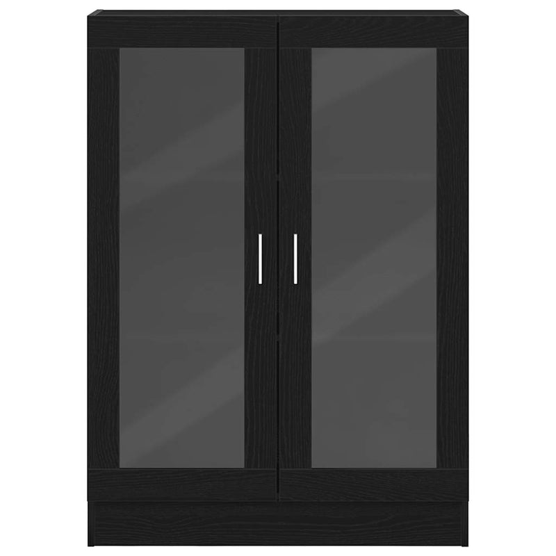 vidaXL fekete tölgy színű szerelt fa könyvszekrény 82,5x30,5x115 cm
