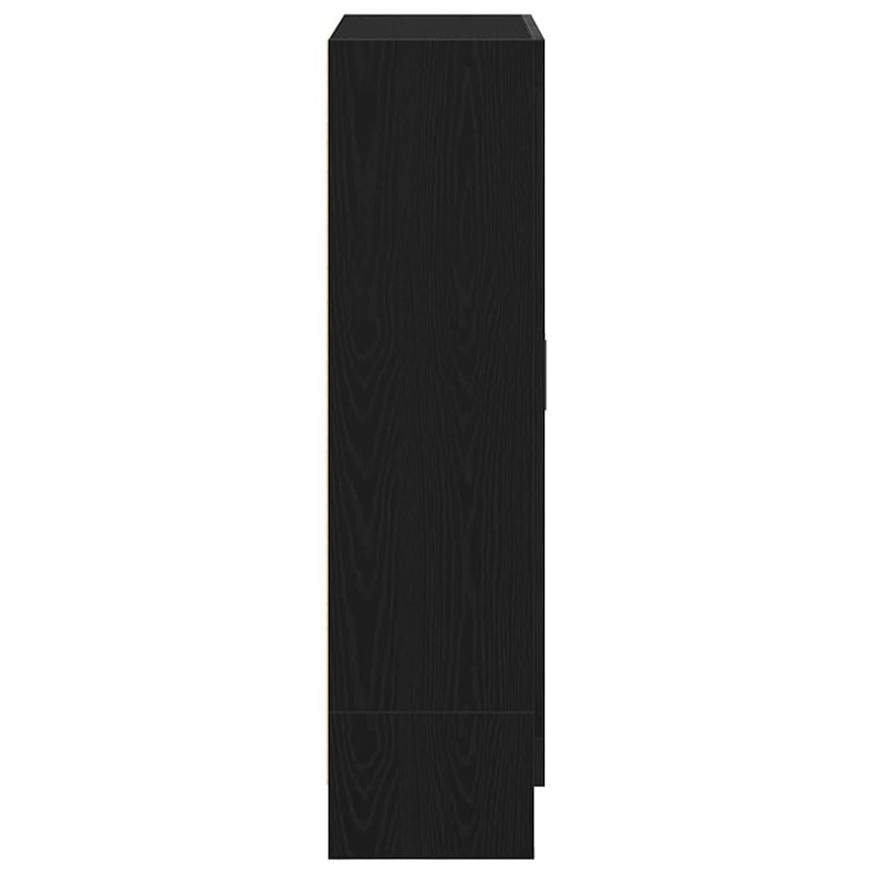 vidaXL fekete tölgy színű szerelt fa könyvszekrény 82,5x30,5x115 cm