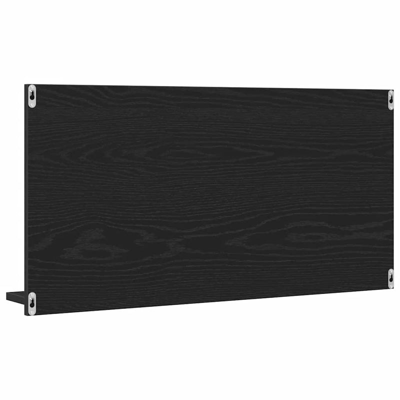 vidaXL fekete tölgyfa fürdőszobai tükrös szekrény 90 x 11 x 45 cm