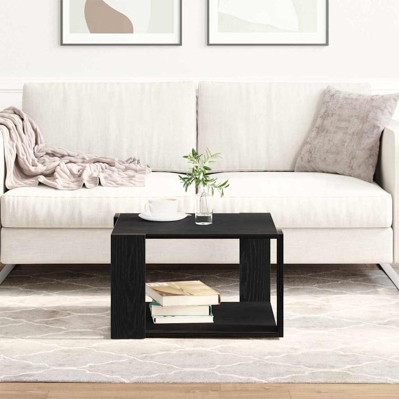 vidaXL Dohányzóasztal Musta tammi 85 x 55 x 31 cm Faanyag