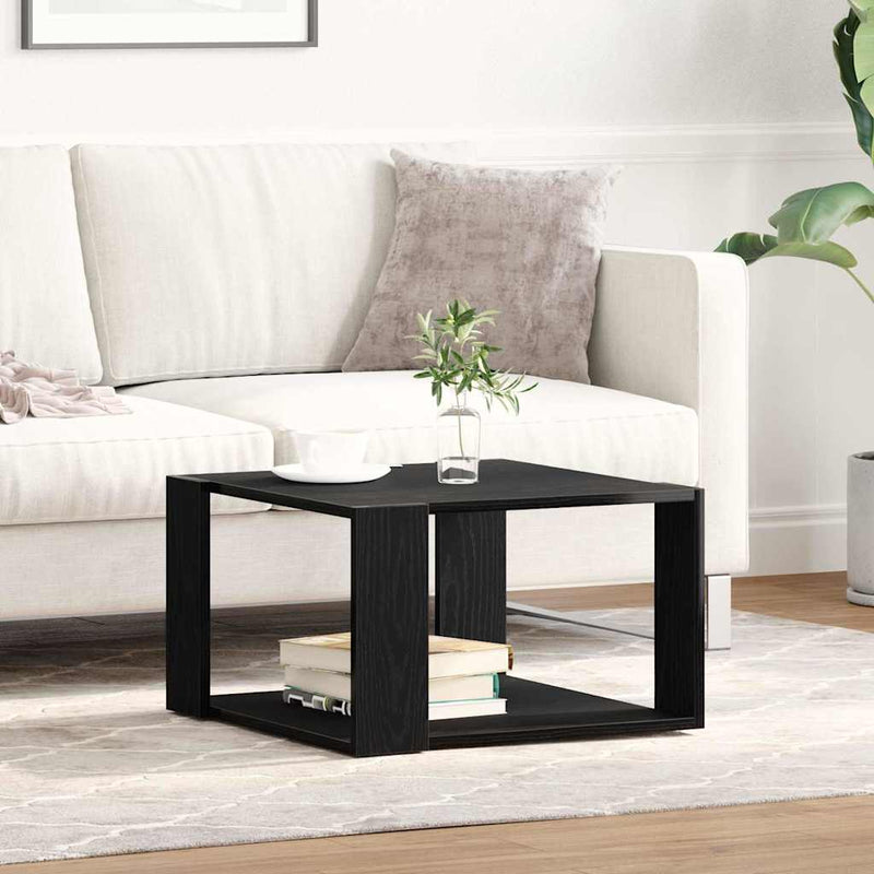 vidaXL Dohányzóasztal Musta tammi 85 x 55 x 31 cm Faanyag