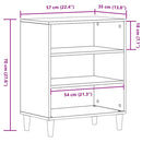 vidaXL Széf Musta tammi 57 x 35 x 70 cm Faanyag