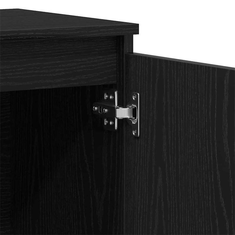 vidaXL Széf fiókkal Fekete 101 x 35 x 60 cm Faanyag