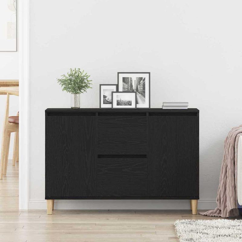 vidaXL Széf fiókkal Fekete 101 x 35 x 60 cm Faanyag
