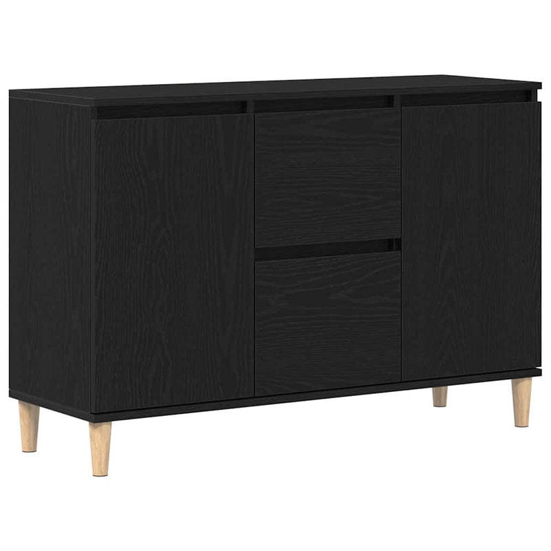 vidaXL Széf fiókkal Fekete 101 x 35 x 60 cm Faanyag