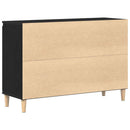 vidaXL Széf fiókkal Fekete 102 x 35 x 60 cm Faanyag