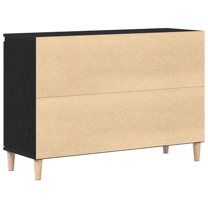 vidaXL Széf fiókkal Fekete 101 x 35 x 60 cm Faanyag