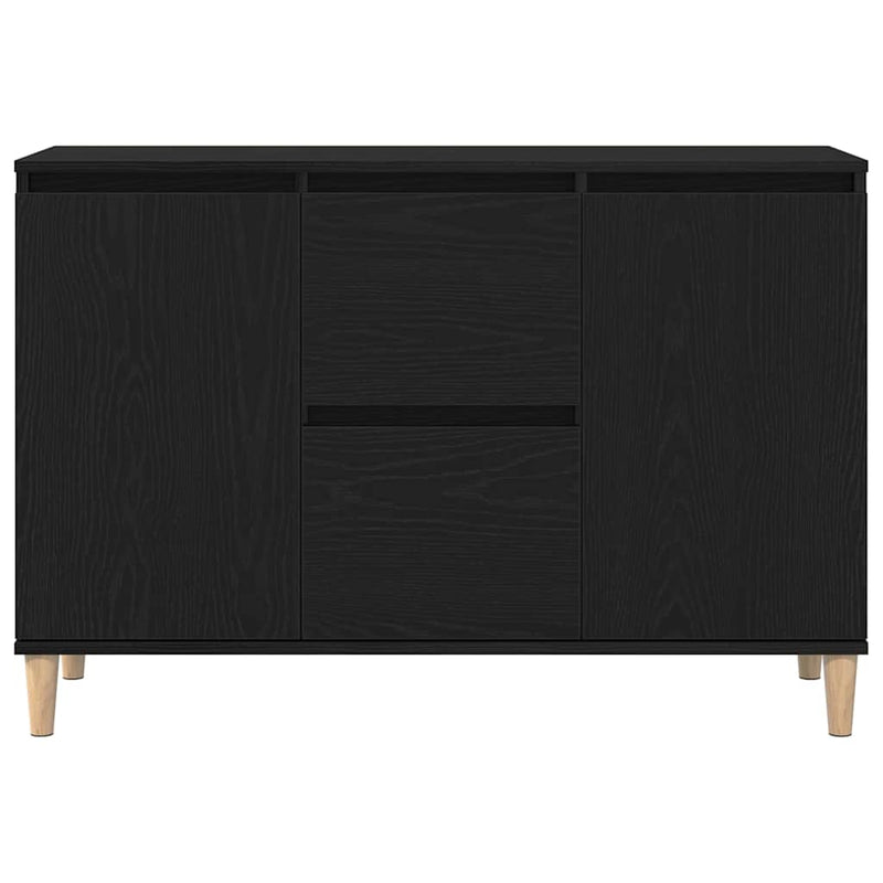 vidaXL Széf fiókkal Fekete 101 x 35 x 60 cm Faanyag