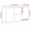 vidaXL Széf fiókkal Fekete 102 x 35 x 60 cm Faanyag