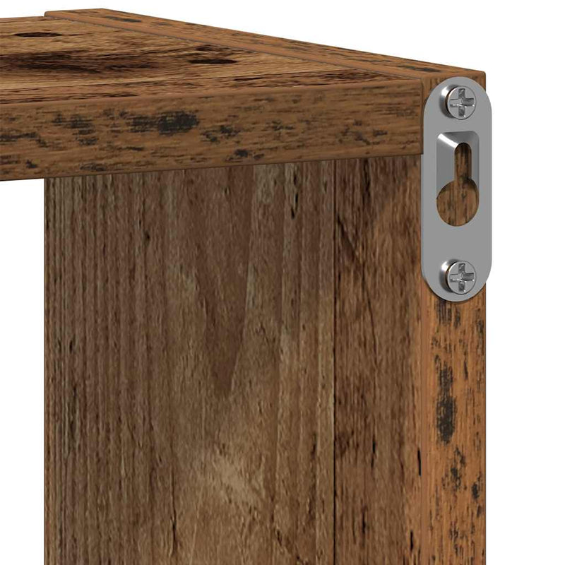 vidaXL antik fa szerelt fa fali polc 75x16x55 cm