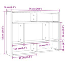vidaXL antik fa szerelt fa fali polc 75x16x55 cm