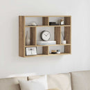 vidaXL kézműves tölgy színű szerelt fa fali polc 75 x 16 x 55 cm