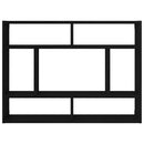 vidaXL fekete tölgyfa fali polc 75 x 16 x 55 cm