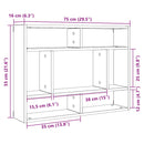 vidaXL fekete tölgyfa fali polc 75 x 16 x 55 cm