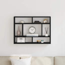 vidaXL fekete tölgyfa fali polc 75 x 16 x 55 cm