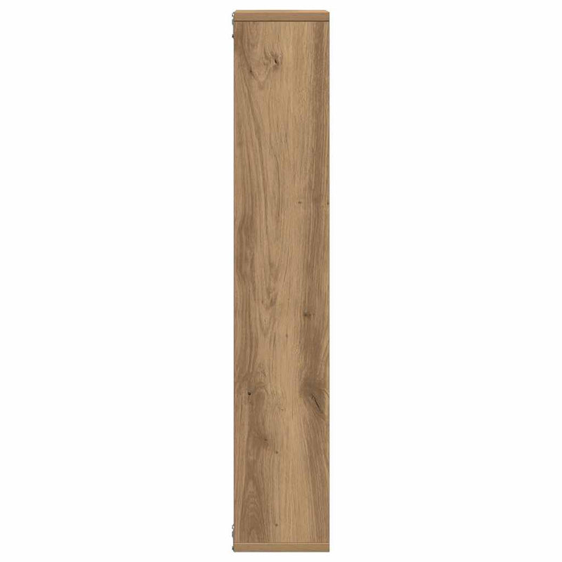 vidaXL kézműves tölgyfa fali polc 36 x 16 x 90 cm redőzött fa