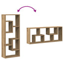 vidaXL kézműves tölgyfa fali polc 36 x 16 x 90 cm redőzött fa