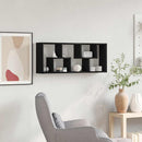 vidaXL fekete tölgyfa fali polc 36 x 16 x 90 cm