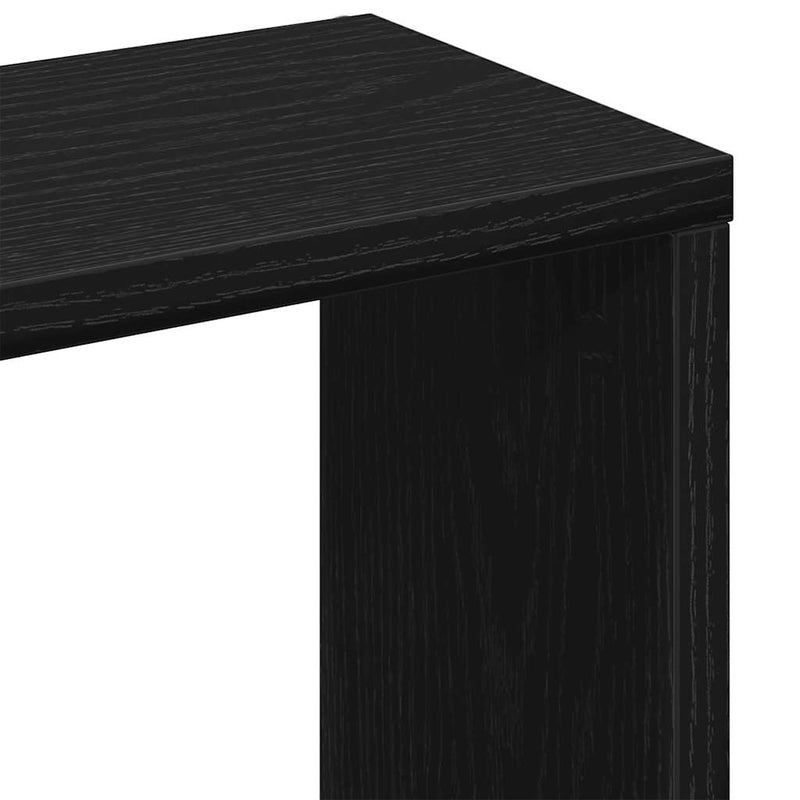 vidaXL fekete tölgyfa fali polc 36 x 16 x 90 cm