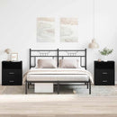 vidaXL Éjjeliszekrény 2 pcs Fekete tölgy 50 x 32 x 60 cm Faanyag