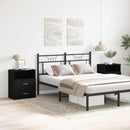 vidaXL Éjjeliszekrény 2 pcs Fekete tölgy 50 x 32 x 60 cm Faanyag