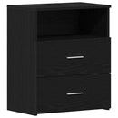 vidaXL Éjjeliszekrény 2 pcs Fekete tölgy 50 x 32 x 60 cm Faanyag