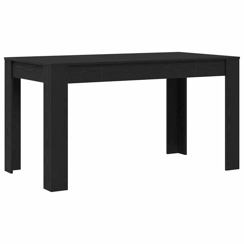 vidaXL Étkezőasztal Musta tammi 140 x 74.5 x 76 cm Faanyag