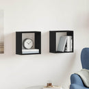 vidaXL 2 db fekete tölgyszínű szerelt fa fali kockapolc 30x15x30 cm