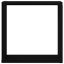 vidaXL 2 db fekete tölgyszínű szerelt fa fali kockapolc 30x15x30 cm