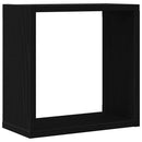vidaXL 4 db fekete tölgyszínű szerelt fa fali kockapolc 30x15x30 cm