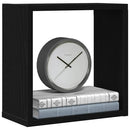 vidaXL 6 db fekete tölgyszínű szerelt fa fali kockapolc 30x15x30 cm