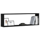 vidaXL 2 db fekete tölgyszínű szerelt fa fali kockapolc 100x15x30 cm