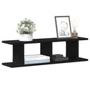 vidaXL 2 db fekete tölgyszínű szerelt fa fali polc 75 x 18 x 20 cm