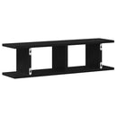 vidaXL 2 db fekete tölgyszínű szerelt fa fali polc 75 x 18 x 20 cm