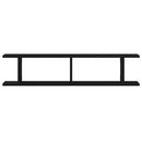 vidaXL 2 db fekete tölgy szerelt fa fali polcok 90x18x20 cm