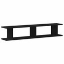 vidaXL 2 db fekete tölgy szerelt fa fali polcok 105x18x20 cm