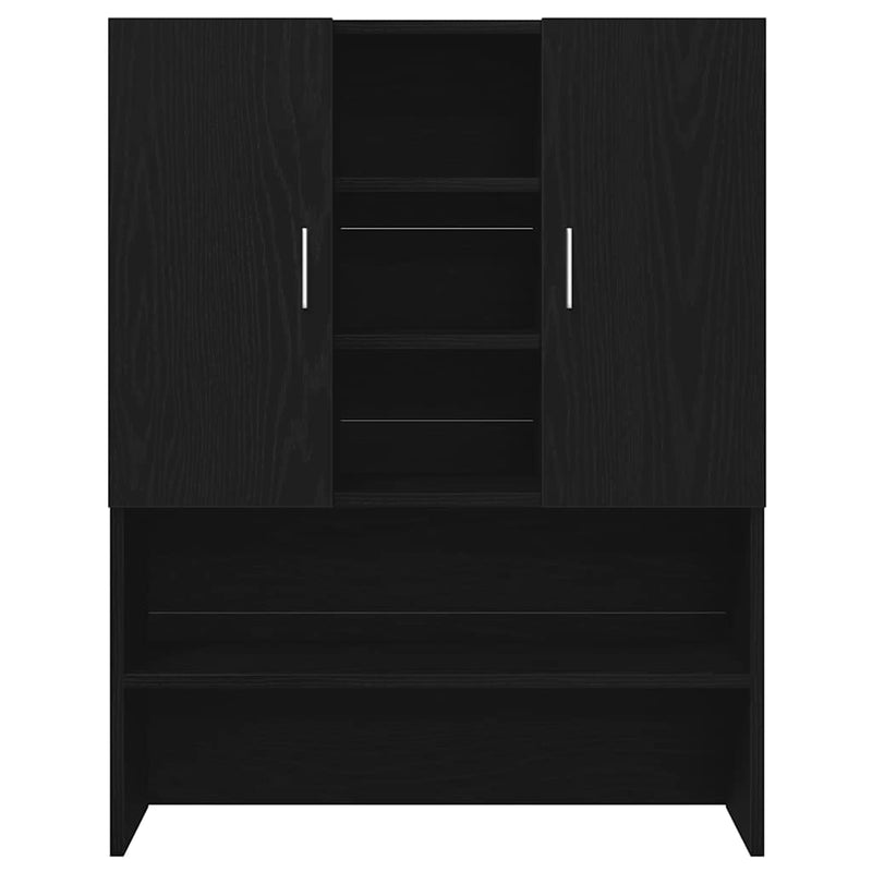 vidaXL fekete tölgy mosógépszekrény 70,5 x 25,5 x 90 cm