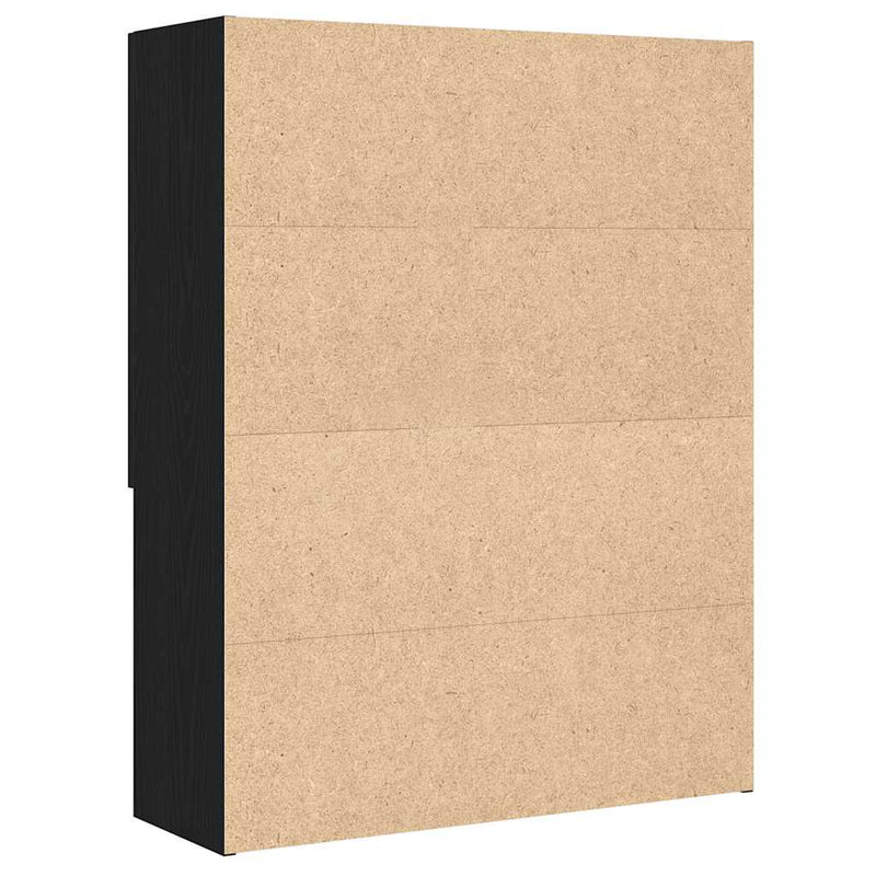 vidaXL fekete tölgy mosógépszekrény 70,5 x 25,5 x 90 cm