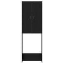 vidaXL fekete tölgy színű mosógépszekrény 64 x 25,5 x 190 cm