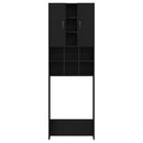 vidaXL fekete tölgy színű mosógépszekrény 64 x 25,5 x 190 cm