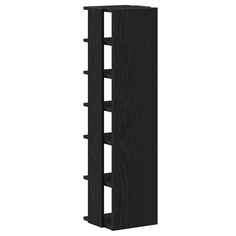 vidaXL 2 db fekete tölgy szerelt fa cipőszekrény 25x27x102 cm