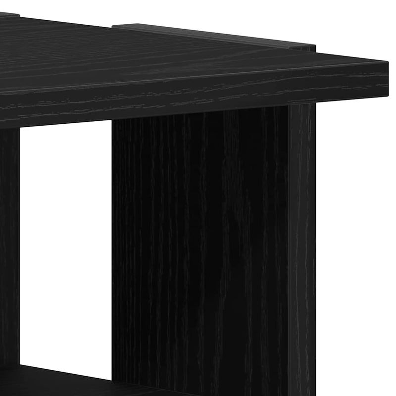 vidaXL 2 db fekete tölgy szerelt fa cipőszekrény 25x27x102 cm