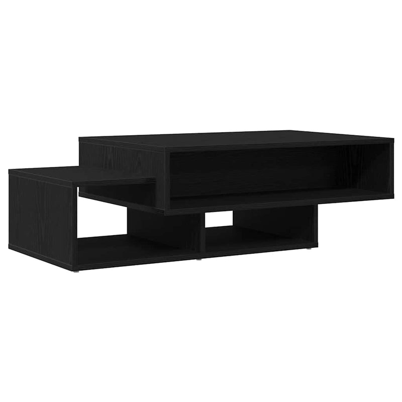 vidaXL fekete tölgyszínű szerelt fa dohányzóasztal 105x55x32 cm