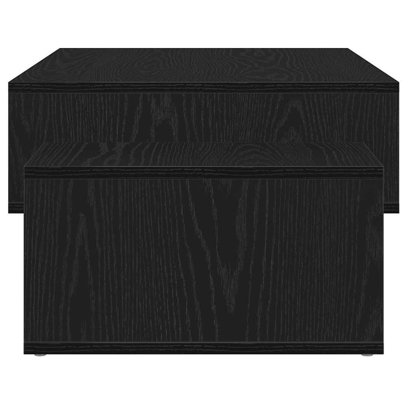 vidaXL fekete tölgyszínű szerelt fa dohányzóasztal 105x55x32 cm
