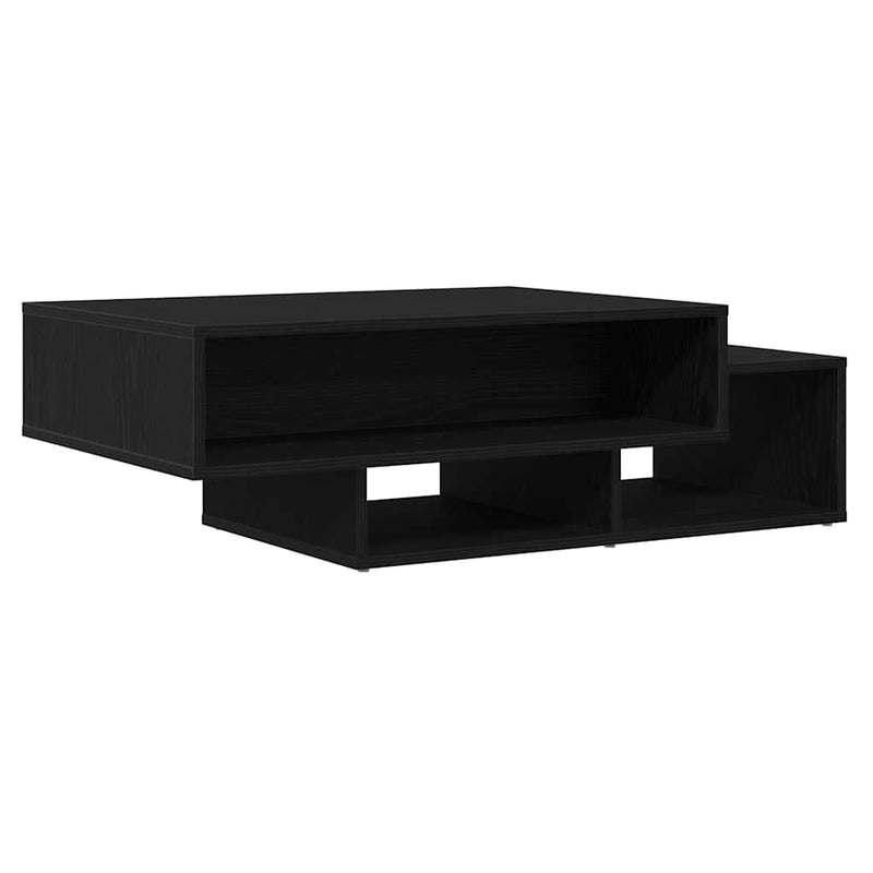 vidaXL fekete tölgyszínű szerelt fa dohányzóasztal 105x55x32 cm