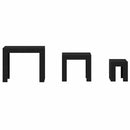 vidaXL Egymásba helyezhető asztalok 3 pcs Fekete tölgy Faanyag