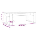 vidaXL Dohányzóasztal Musta tammi 102 x 50 x 35 cm Faanyag