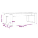 vidaXL Dohányzóasztal Fekete tölgy 102 x 50 x 35 cm Faanyag