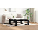 vidaXL Dohányzóasztal Fekete tölgy 100 x 100 x 35 cm Faanyag